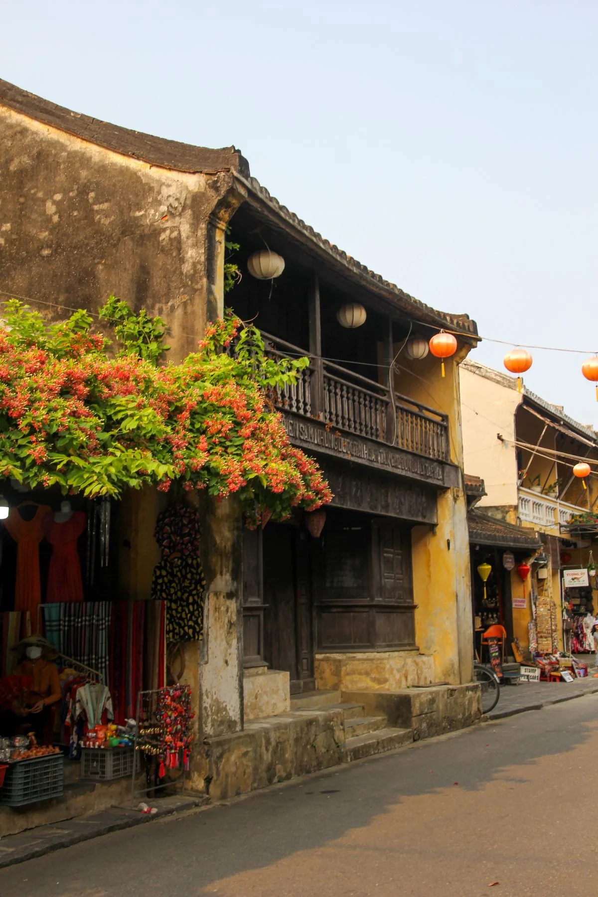 A lantern-lined street in Hoi An